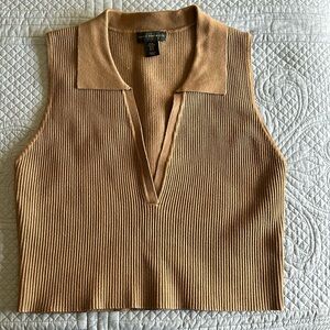 Ribbed sleeveless top